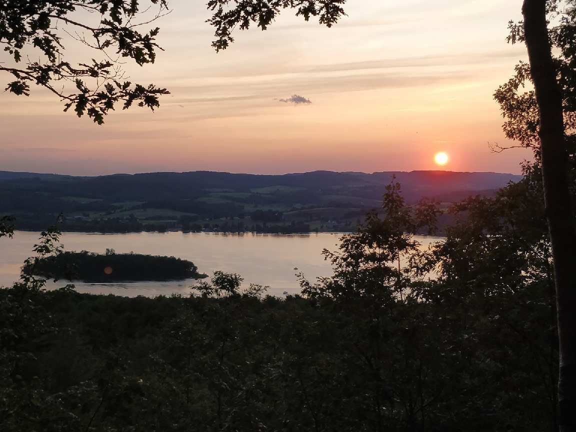 Sunset from the Fetterley Forest trail