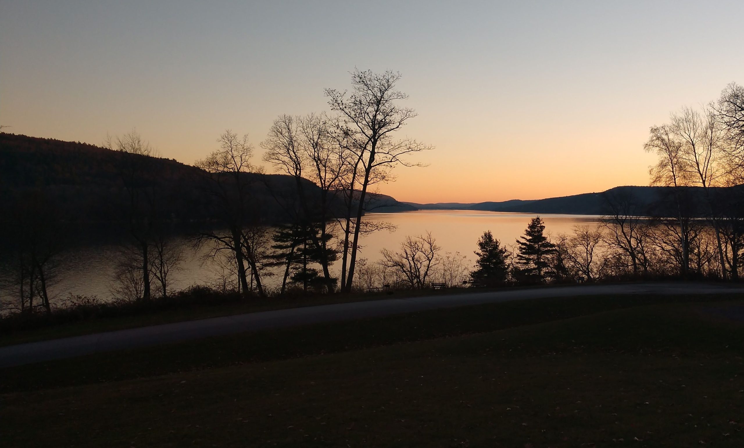 sunset view of Otsego Lake