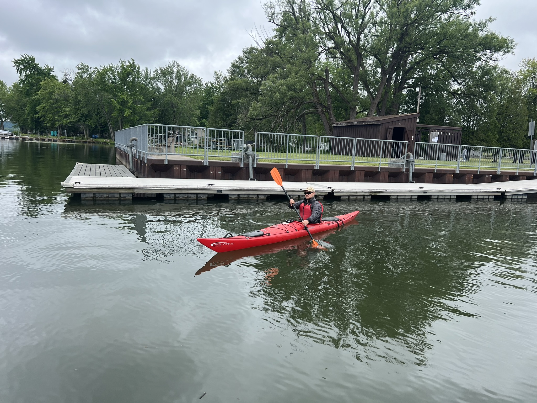 kayaker on Canadarago Lake