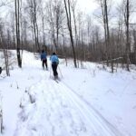 two cross country skiiers