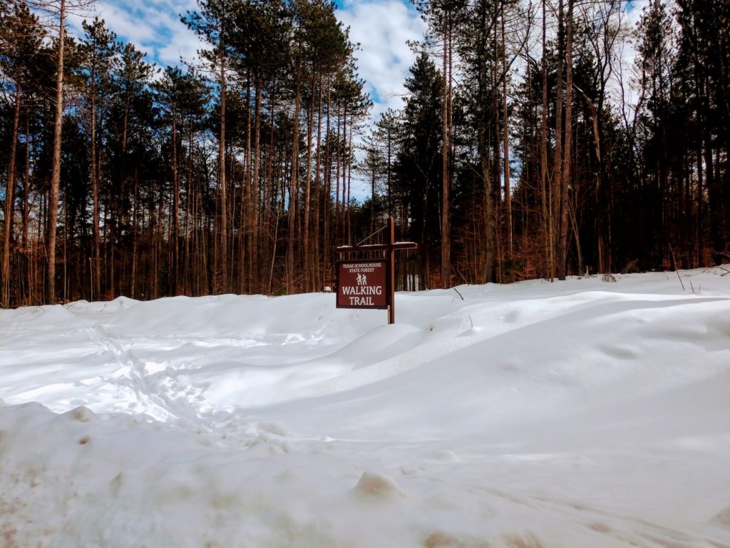 Walking trails sign