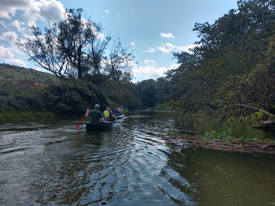 canoeing down Butternut Creek