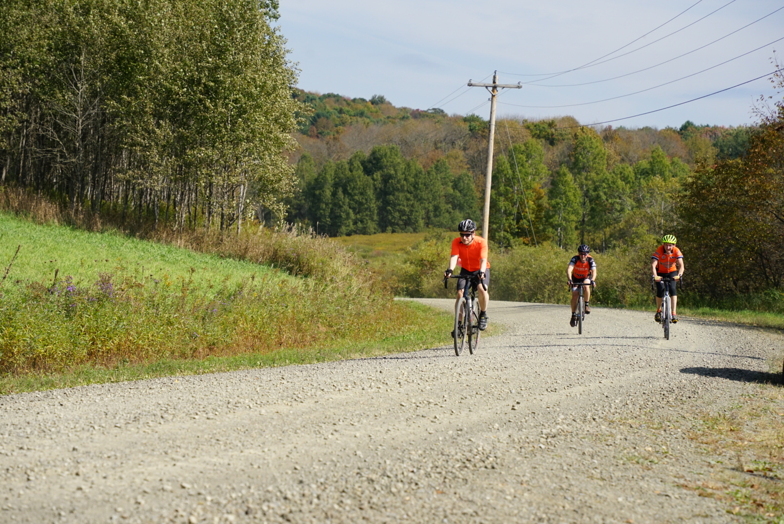 Cyclists during the Gravel Grinder