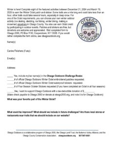 25 Winter Octet Registration Form - Otsego Outdoors