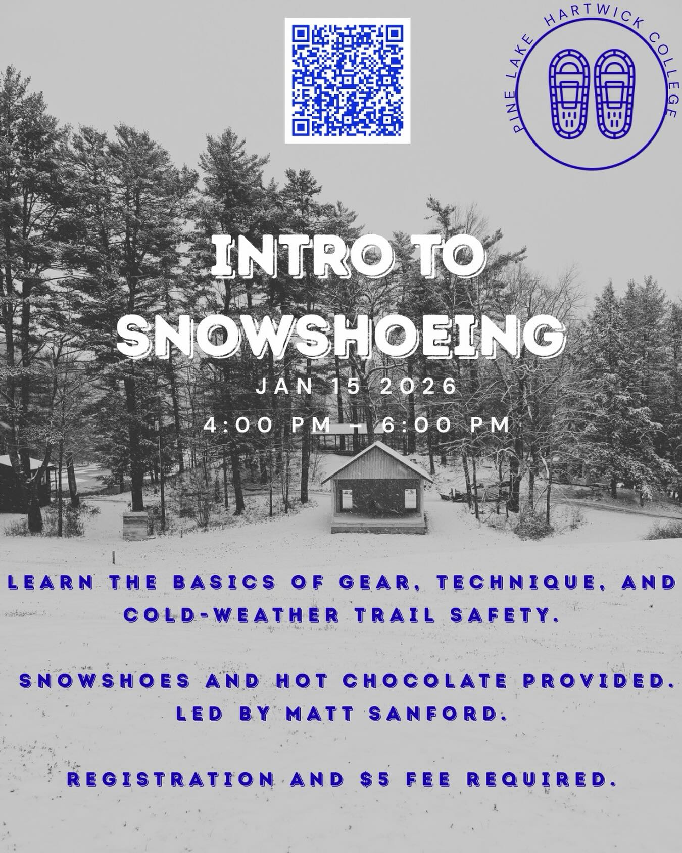 Intro to snowshoeing flier