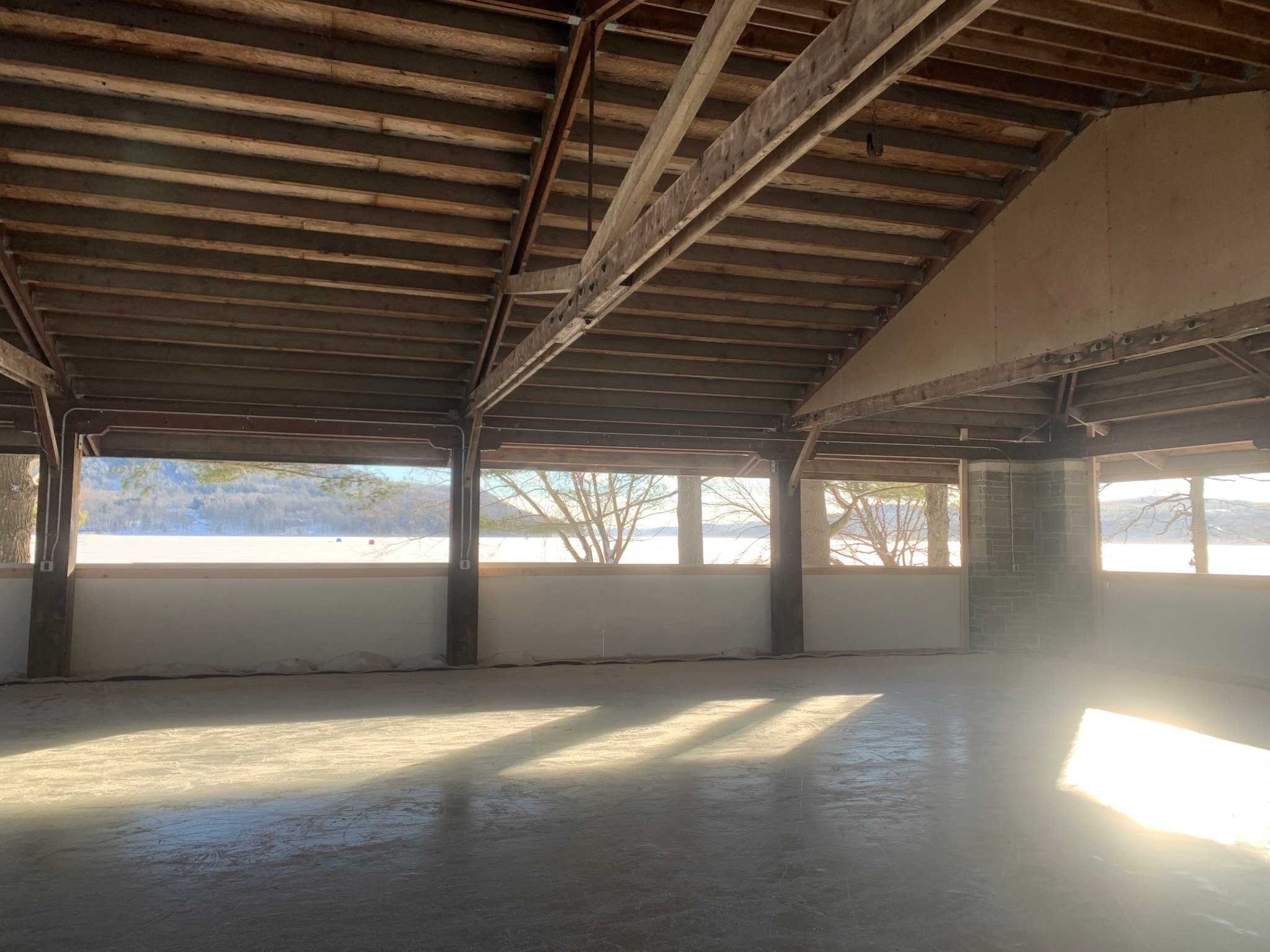 skating rink at Glimmerglass State Park