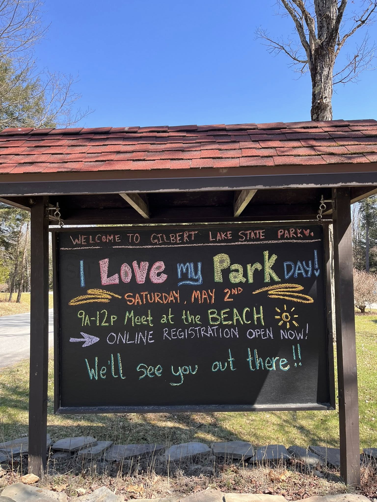 Sign saying I Love My Park Day